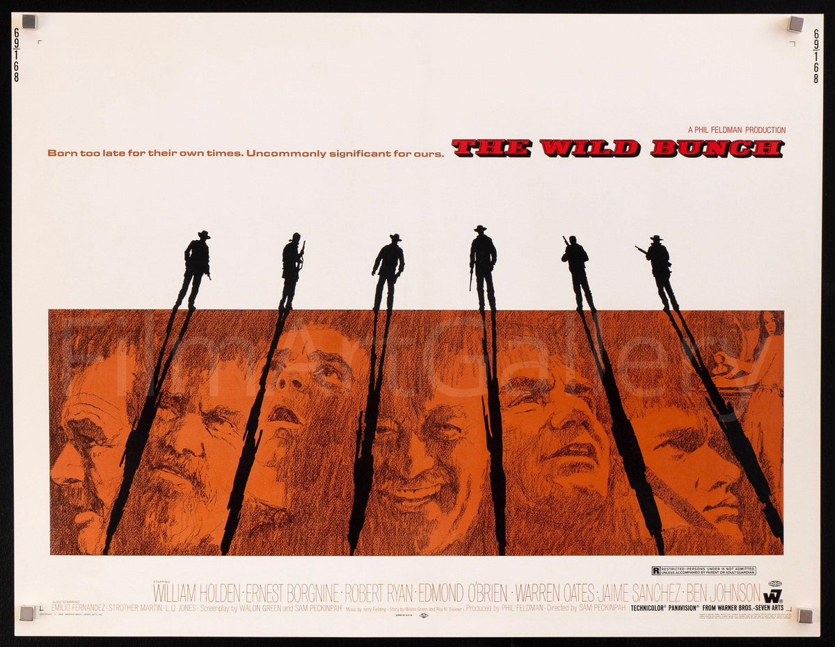 The Wild Bunch Half Sheet (22x28) Original Vintage Movie Poster