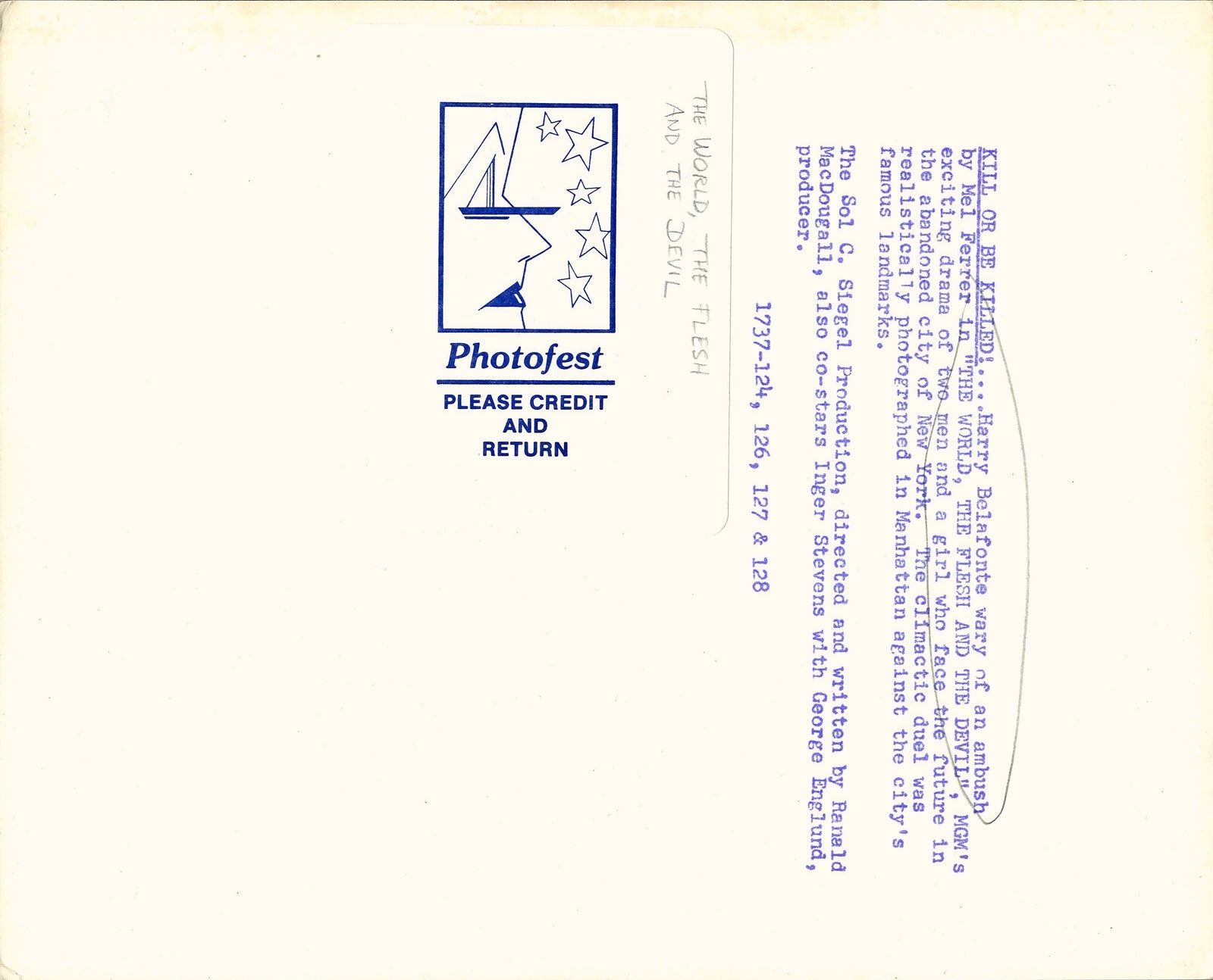 The World, The Flesh, and The Devil Original Vintage Movie Poster