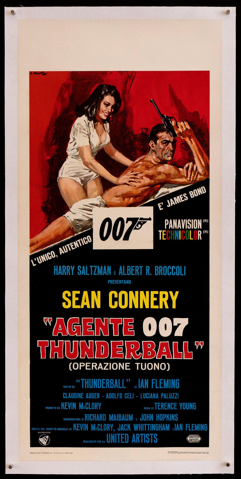 Thunderball Italian Locandina (13x28) Original Vintage Movie Poster
