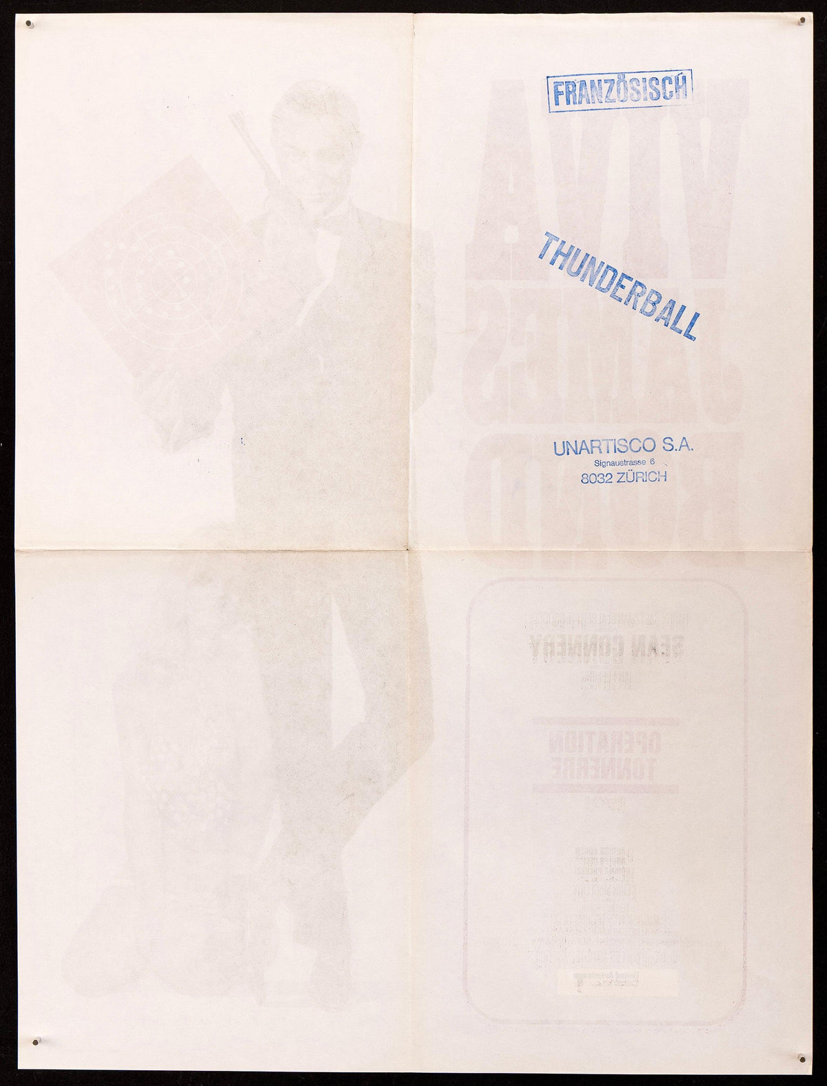 Thunderball / Viva James Bond Original Vintage Movie Poster