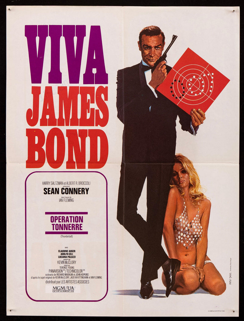 Thunderball / Viva James Bond French Small (23x32) Original Vintage Movie Poster