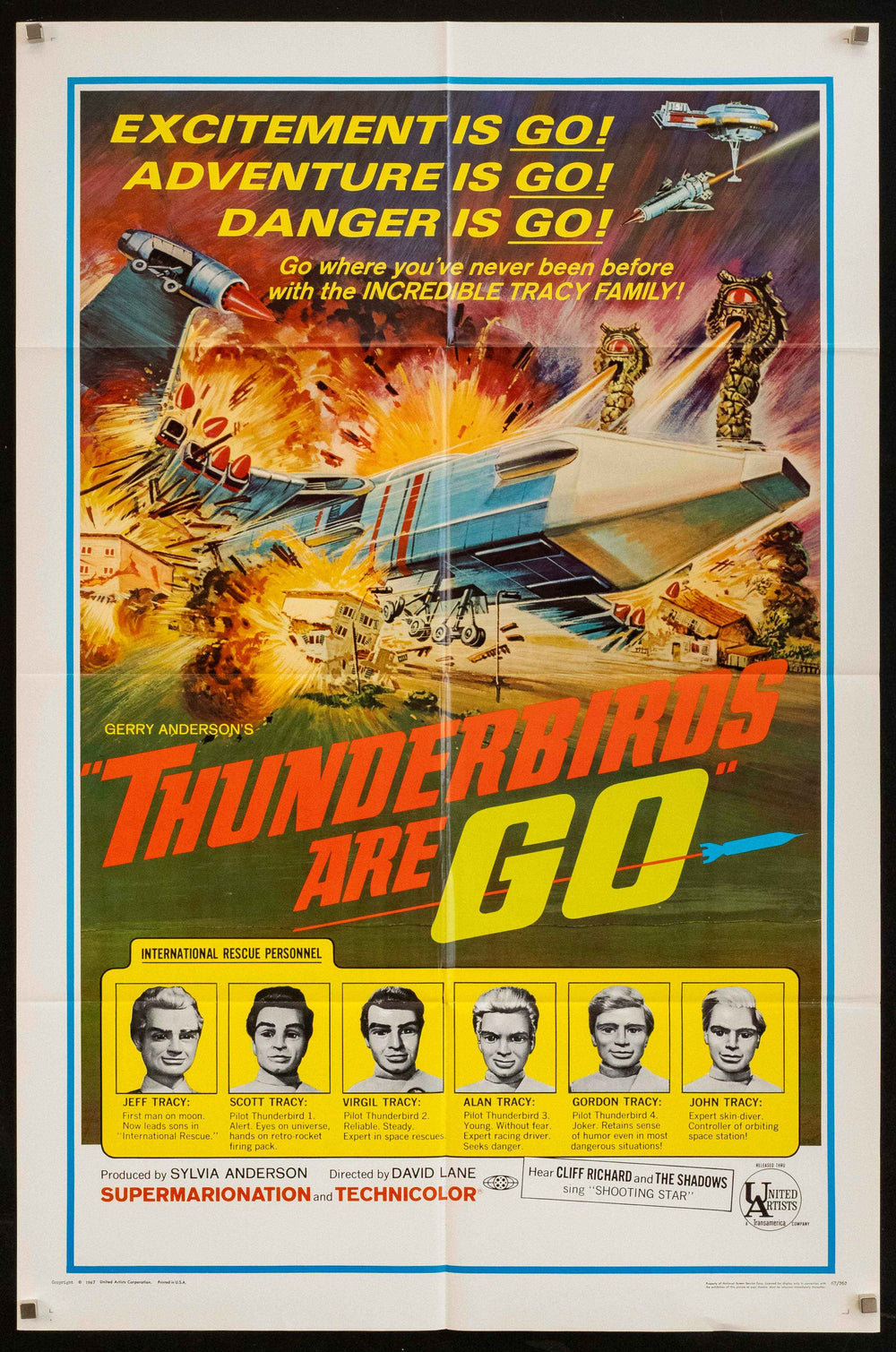 Thunderbirds Are Go Original Vintage Movie Poster