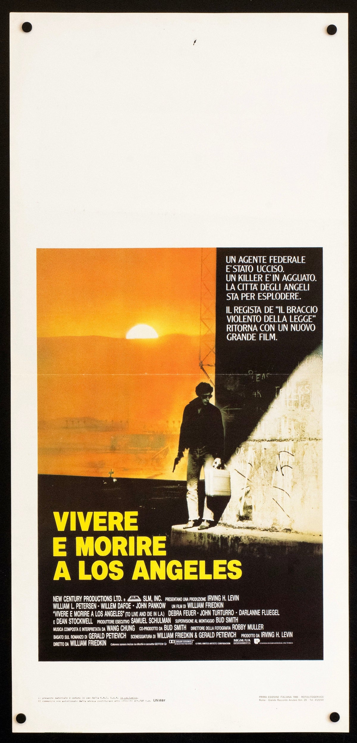 To Live and Die in L.A. Original Vintage Movie Poster