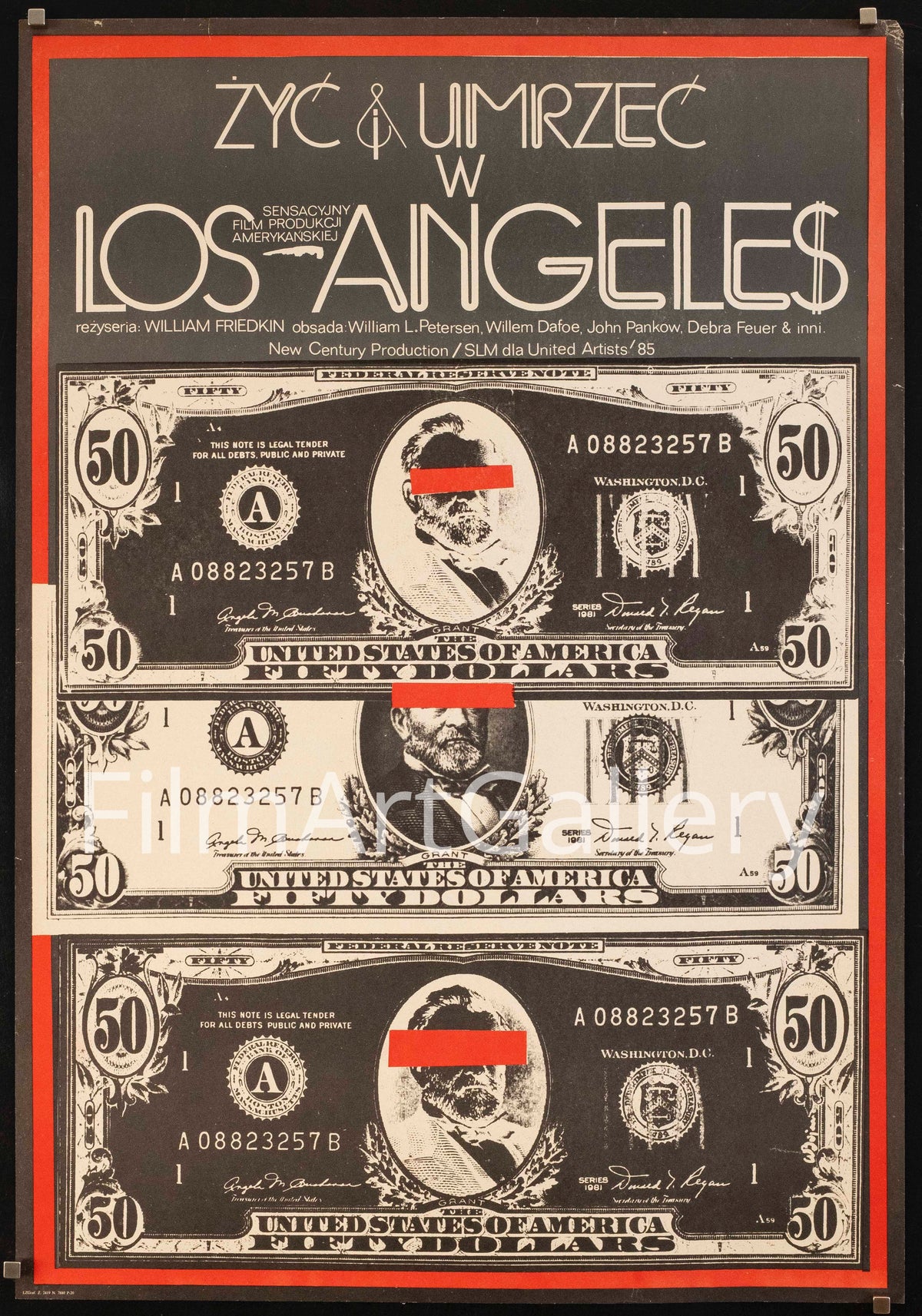 To Live and Die in L.A. Original Vintage Movie Poster