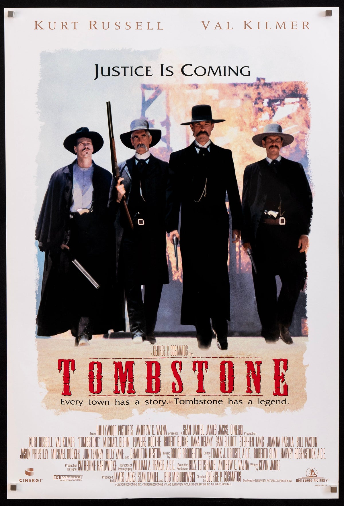 Tombstone 1 Sheet (27x41) Original Vintage Movie Poster