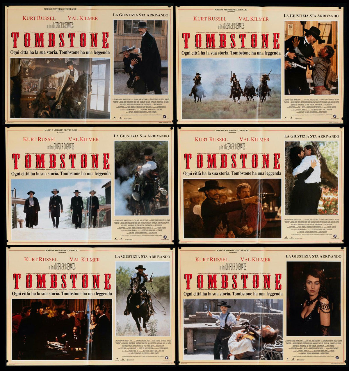 Tombstone Italian Photobusta (6-18x26) Original Vintage Movie Poster