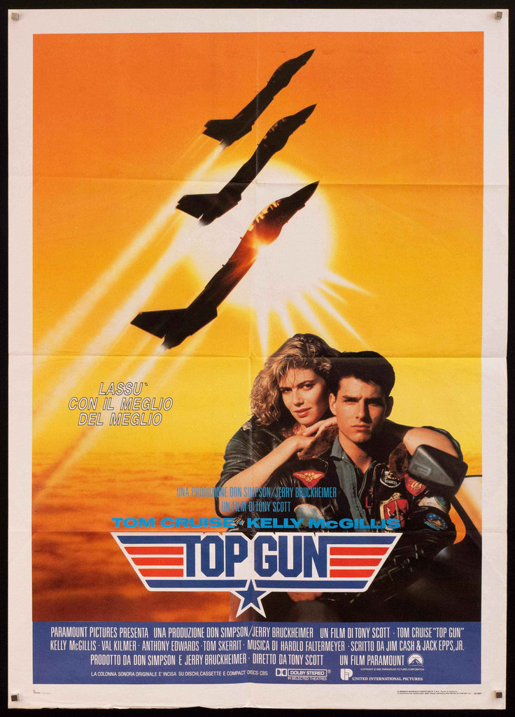 Top Gun Movie Poster 1986 Italian 4 Foglio (55x78)
