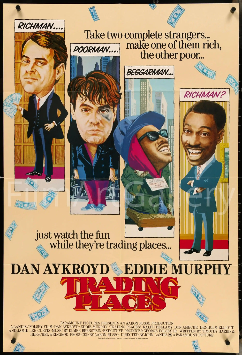 Trading Places Original Vintage Movie Poster