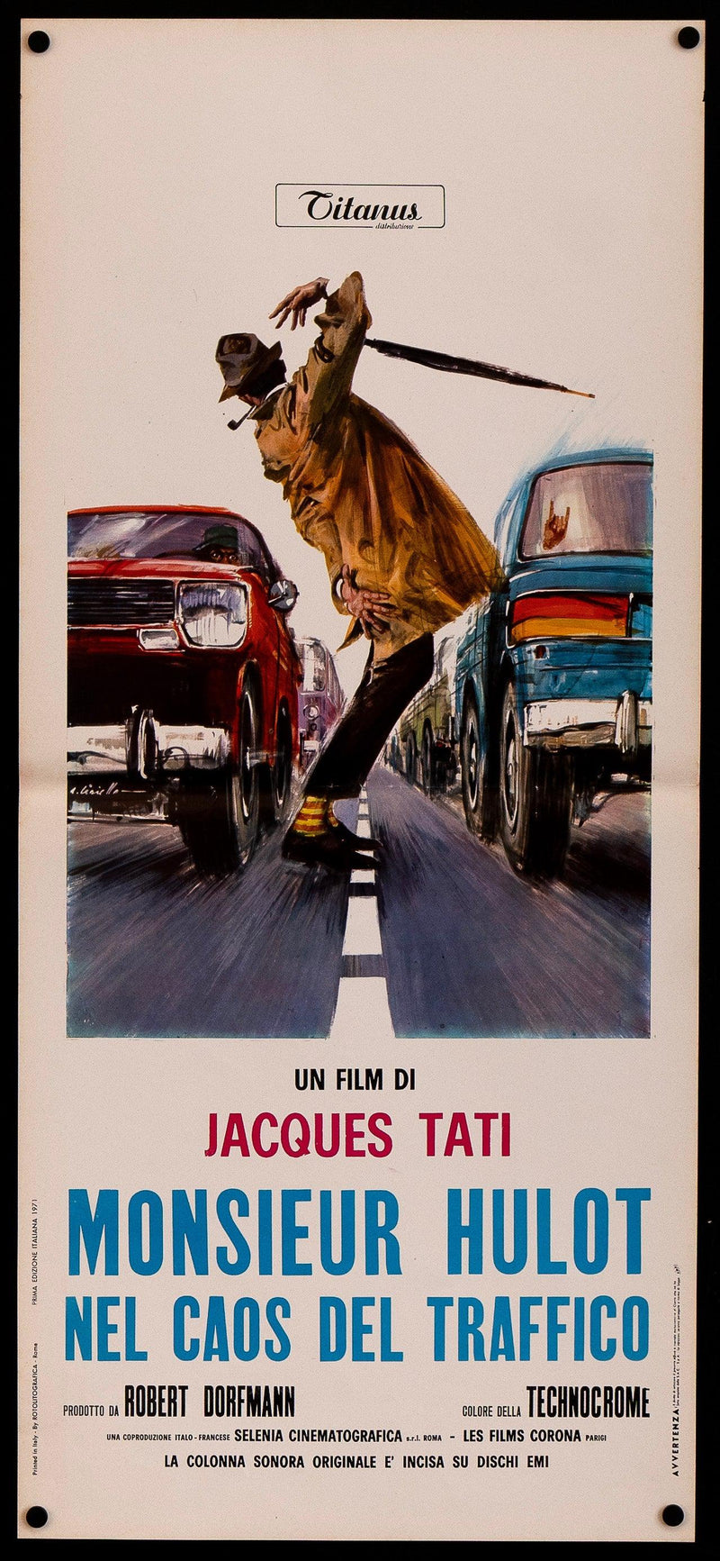 Trafic Italian Locandina (13x28) Original Vintage Movie Poster