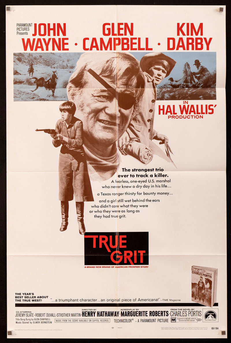 True Grit 1 Sheet (27x41) Original Vintage Movie Poster