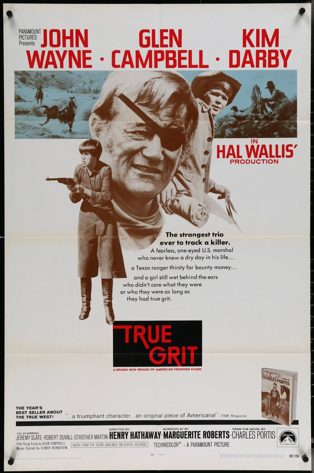 True Grit Original Vintage Movie Poster