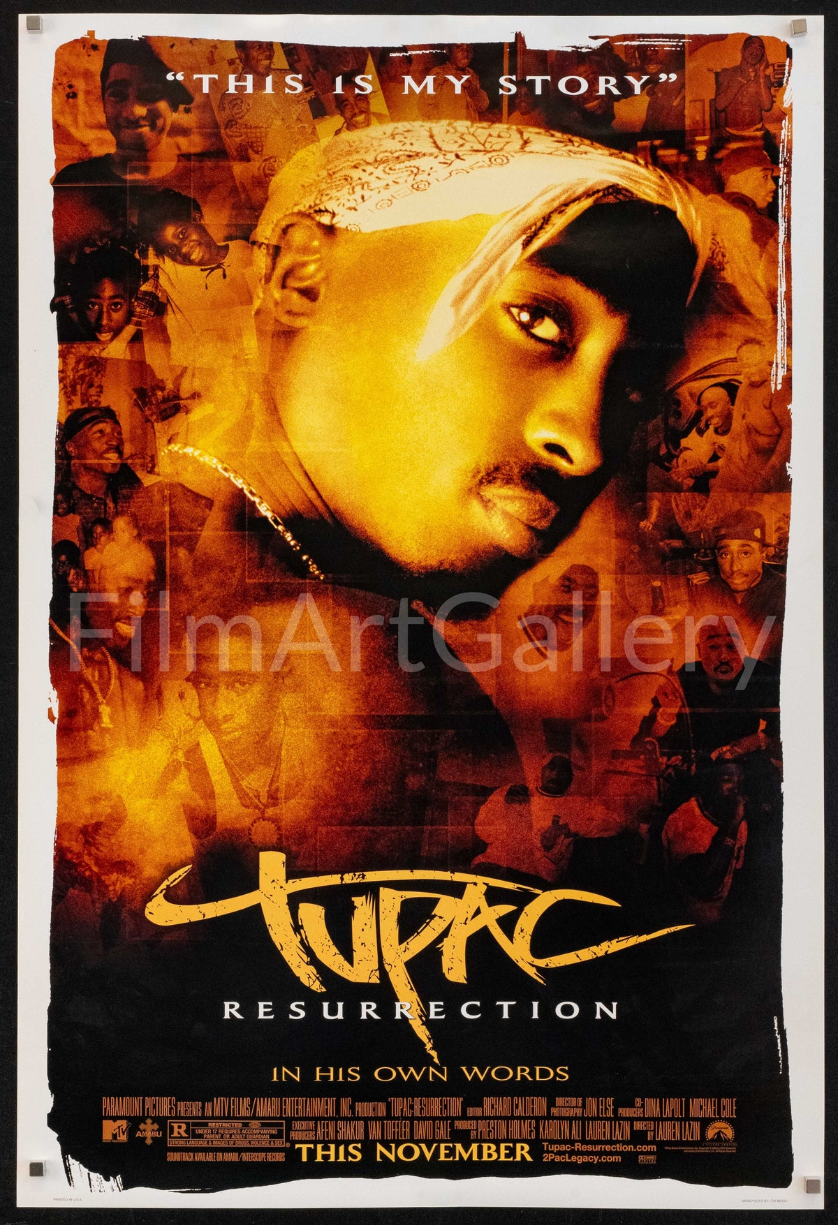 Tupac Resurrection Original Vintage Movie Poster