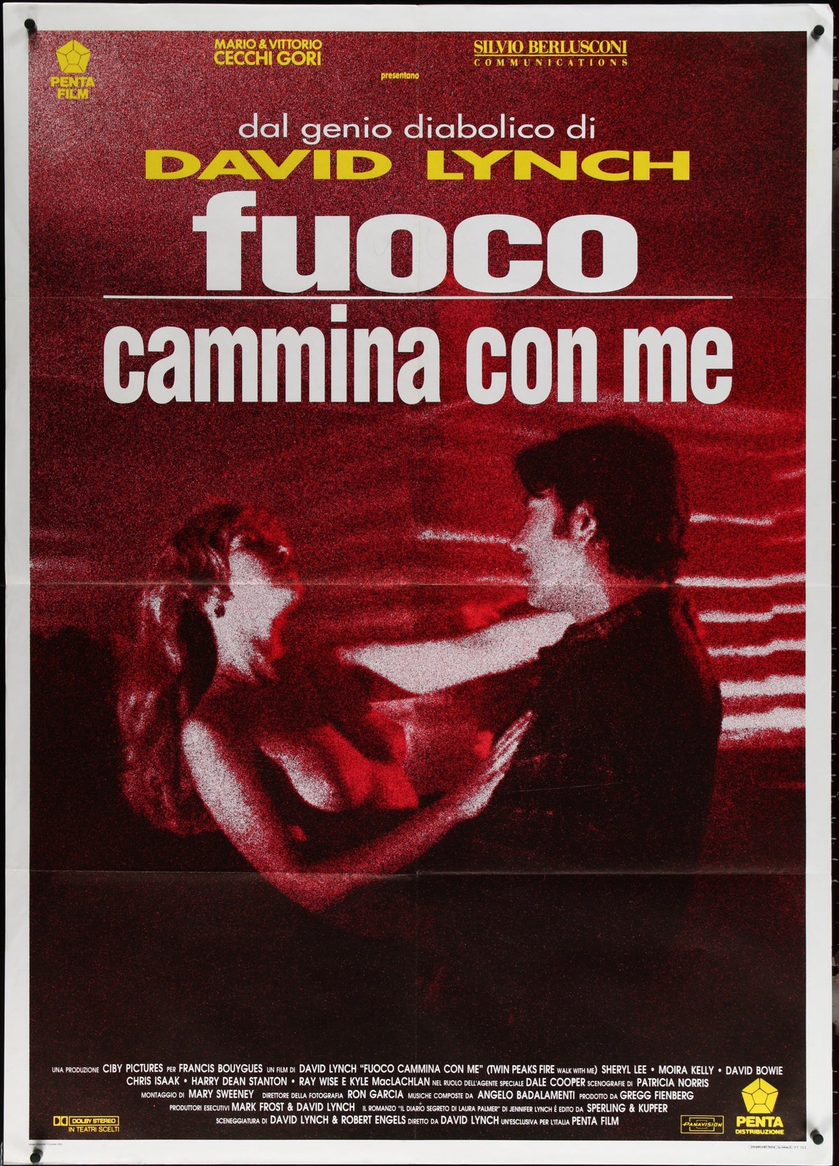 Twin Peaks Fire Walk With Me Italian 2 foglio (39x55) Original Vintage Movie Poster