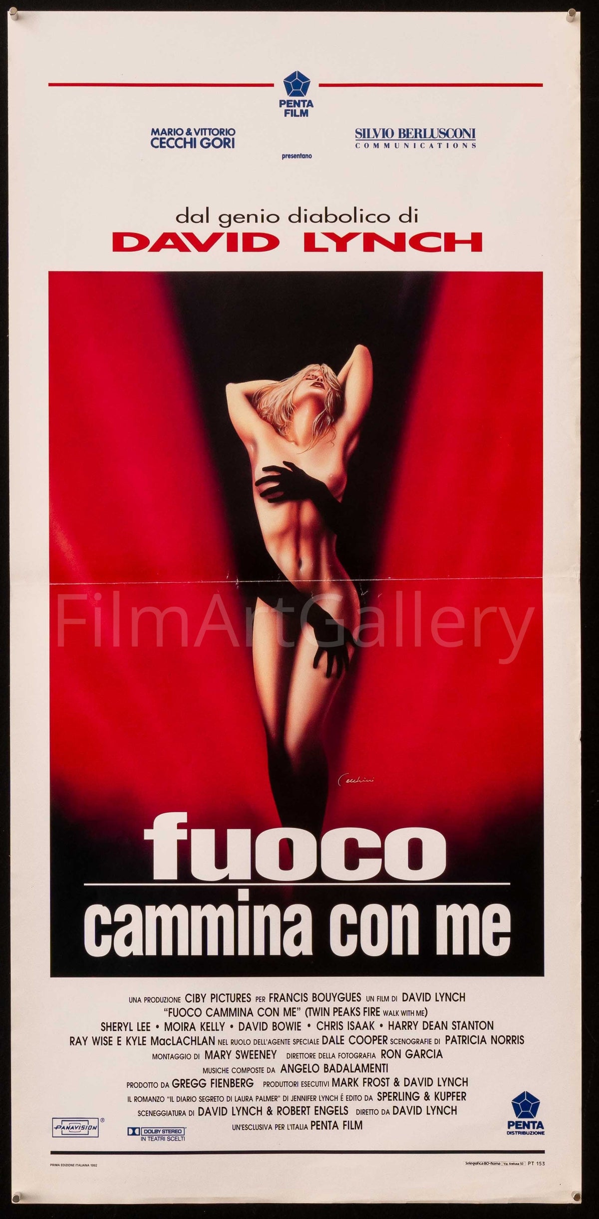 Twin Peaks Fire Walk With Me Italian Locandina (13x28) Original Vintage Movie Poster