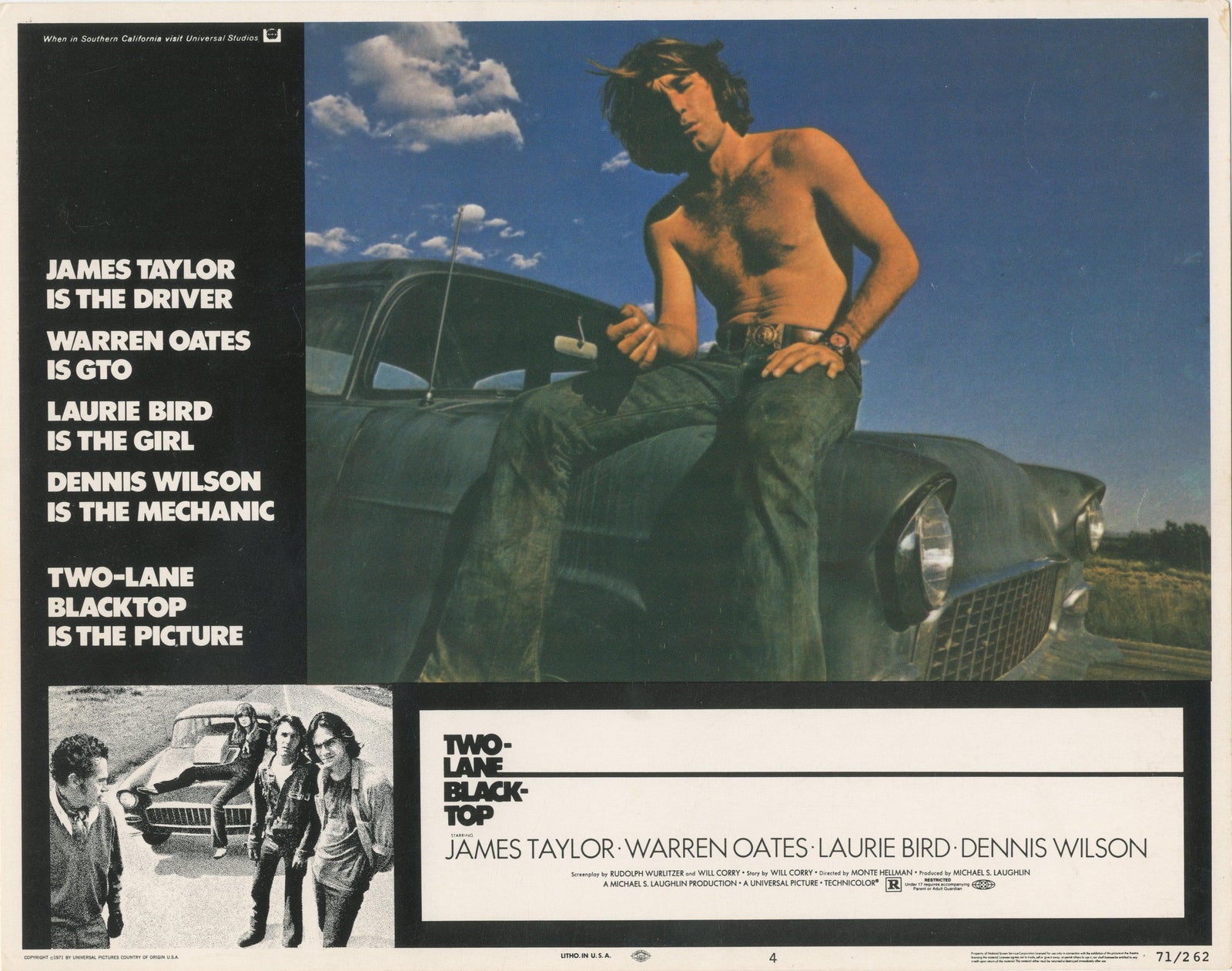Two Lane Blacktop Original Vintage Movie Poster