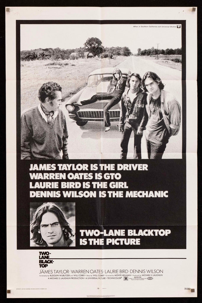 Two Lane Blacktop Original Vintage Movie Poster