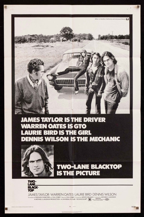 Two Lane Blacktop Original Vintage Movie Poster