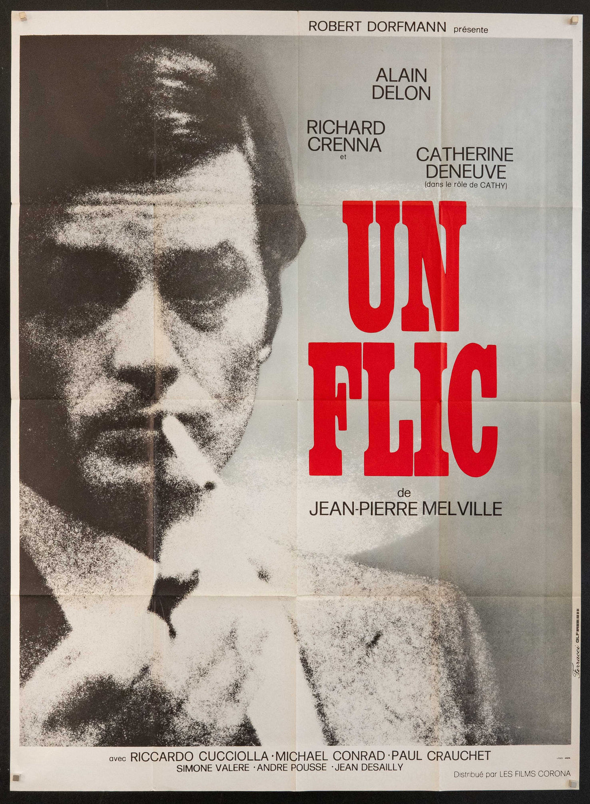 Un Flic Original Vintage Movie Poster