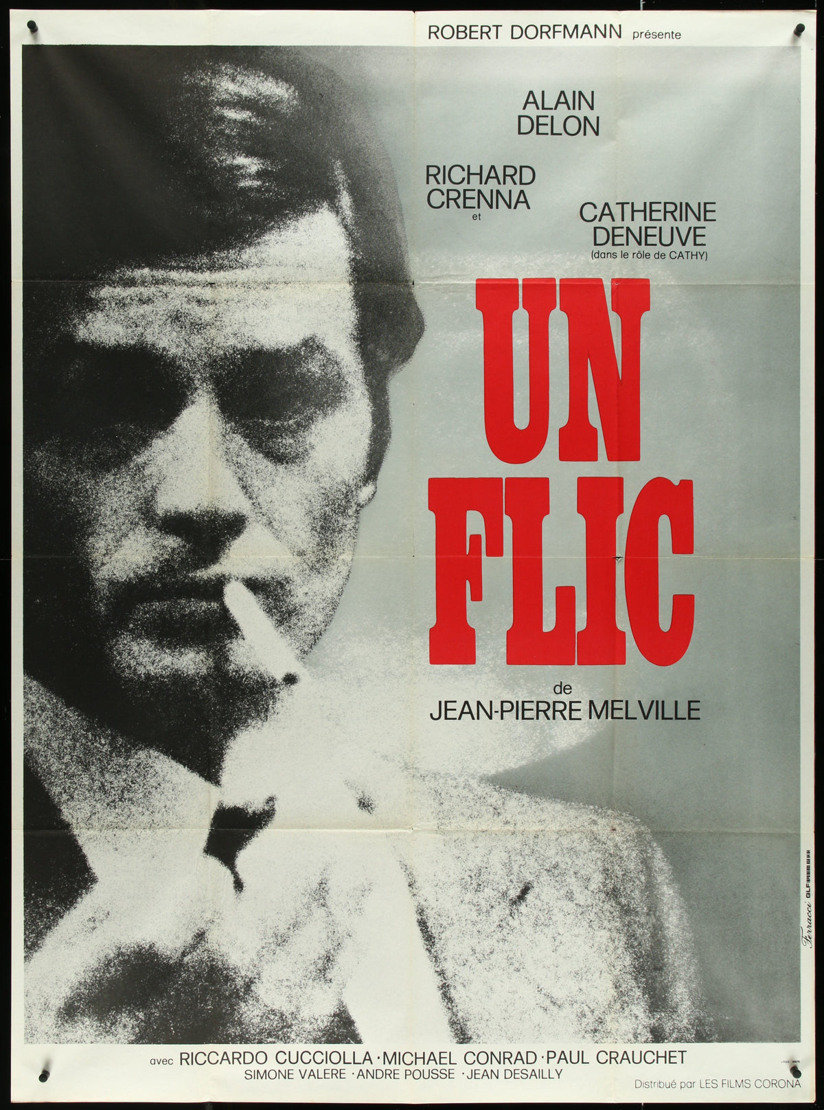 Un Flic Original Vintage Movie Poster