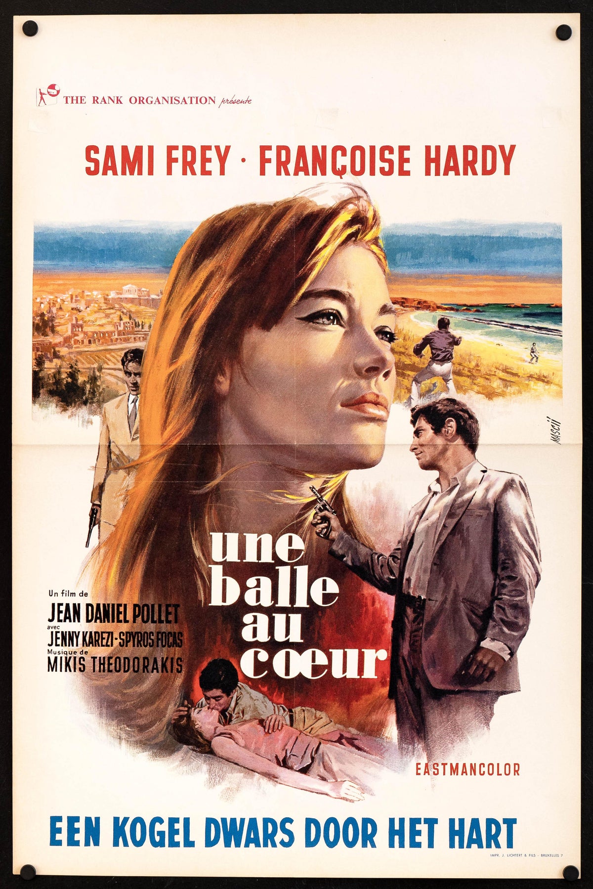 Une Balle au Coeur Original Vintage Movie Poster