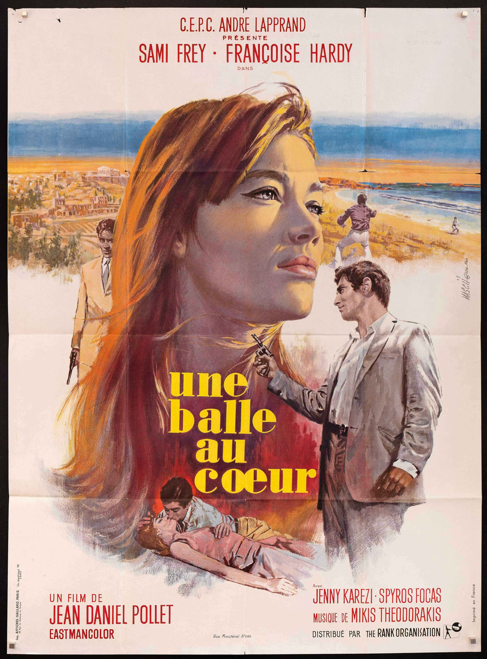Une Balle au Coeur Original Vintage Movie Poster