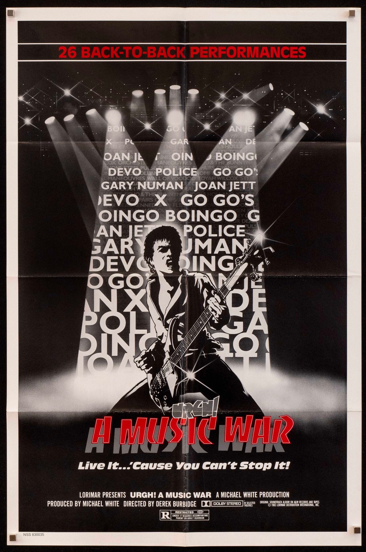 Urgh! A Music War 1 Sheet (27x41) Original Vintage Movie Poster