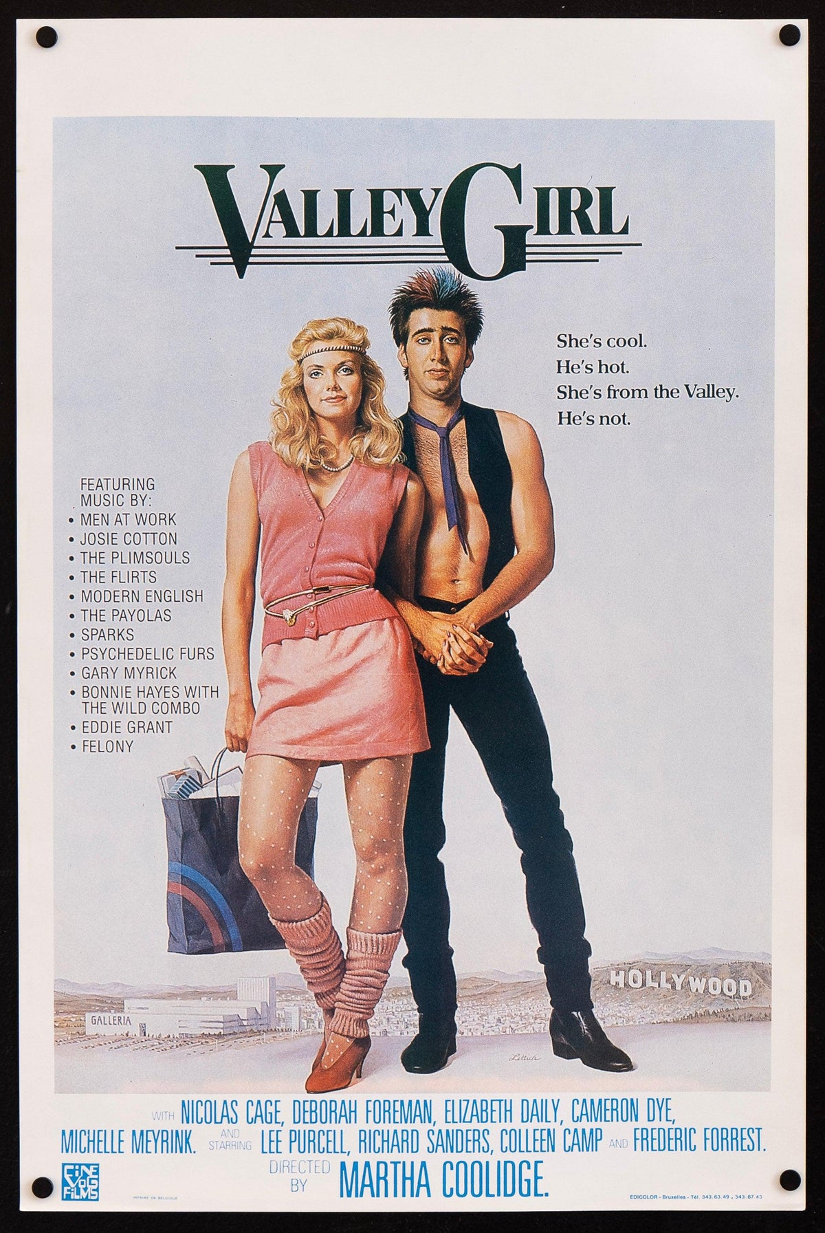 Valley Girl Belgian (14x22) Original Vintage Movie Poster