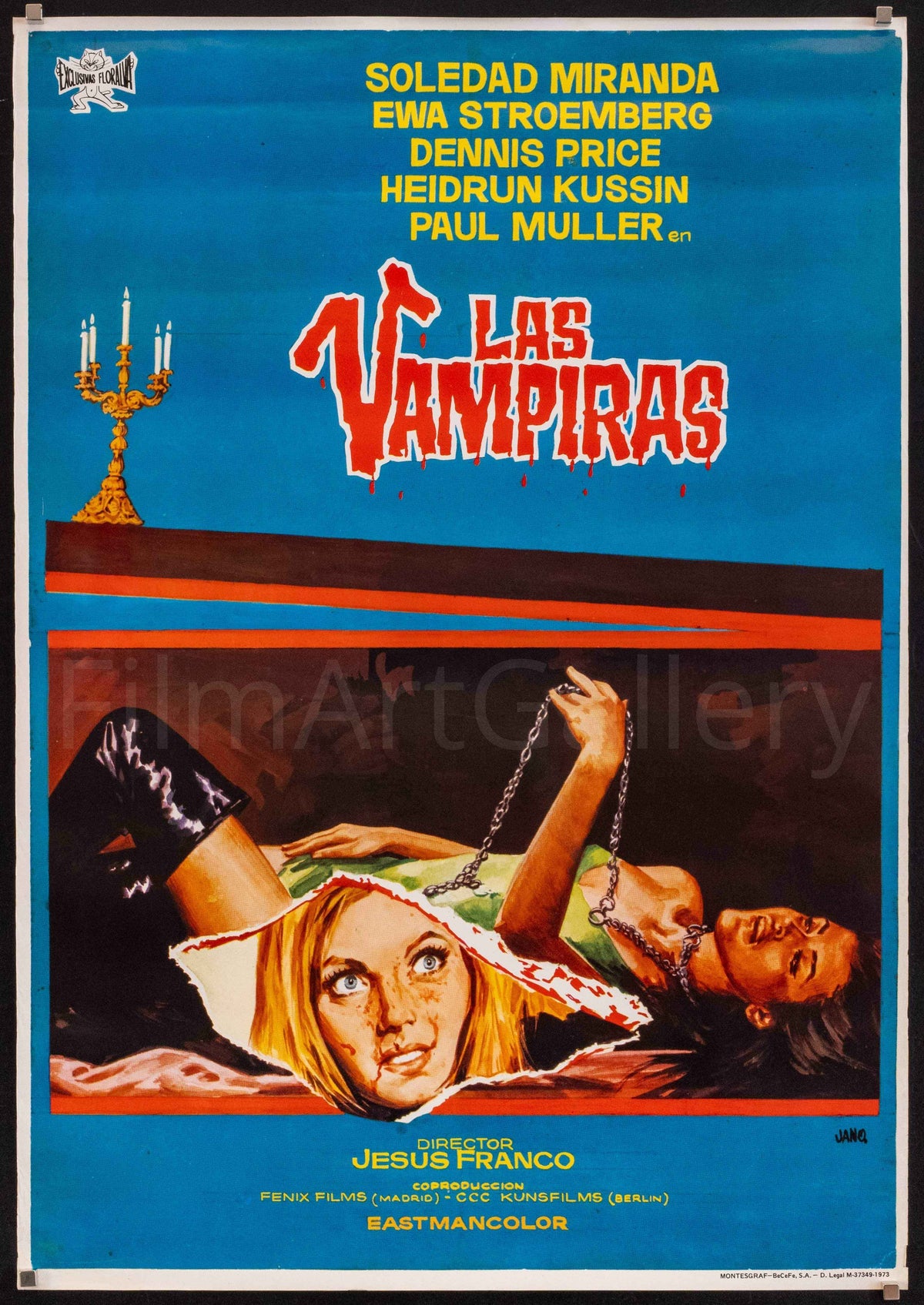 Vampyros Lesbos Original Vintage Movie Poster
