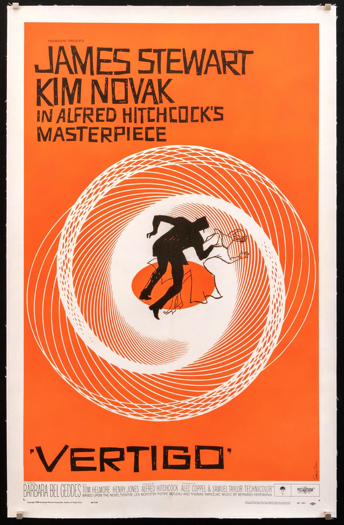 Vertigo Original Vintage Movie Poster