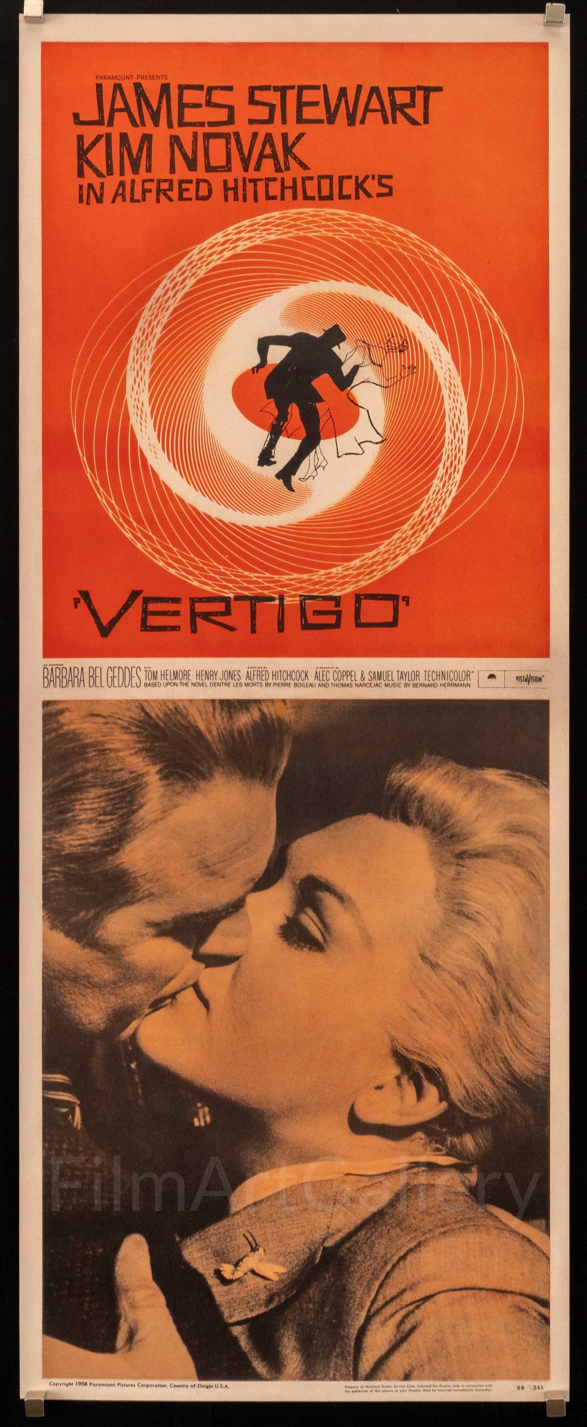 Vertigo Original Vintage Movie Poster