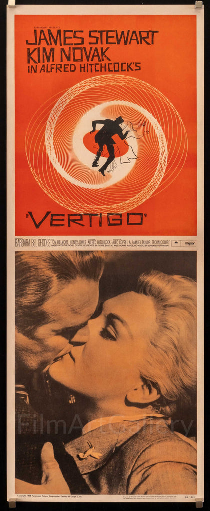 Vertigo Movie Poster 1958 Insert (14x36)
