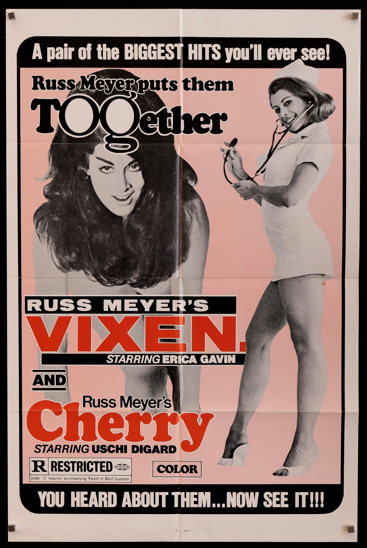 Vixen / Cherry Harry &amp; Raquel 1 Sheet (27x41) Original Vintage Movie Poster