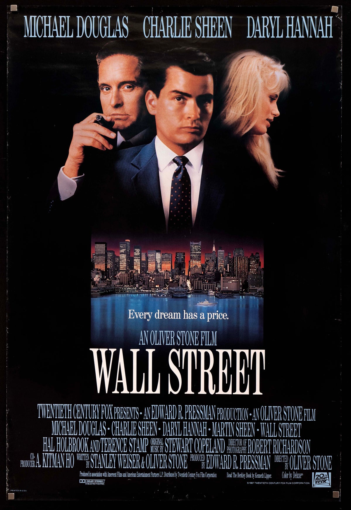 Wall Street Original Vintage Movie Poster