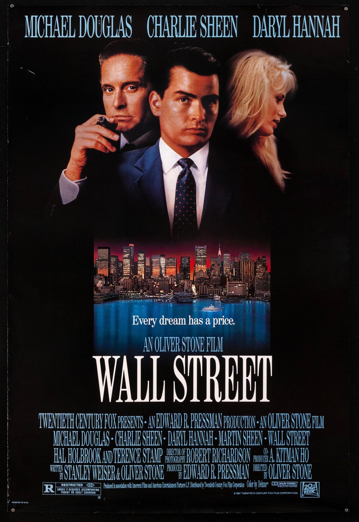 Wall Street Original Vintage Movie Poster