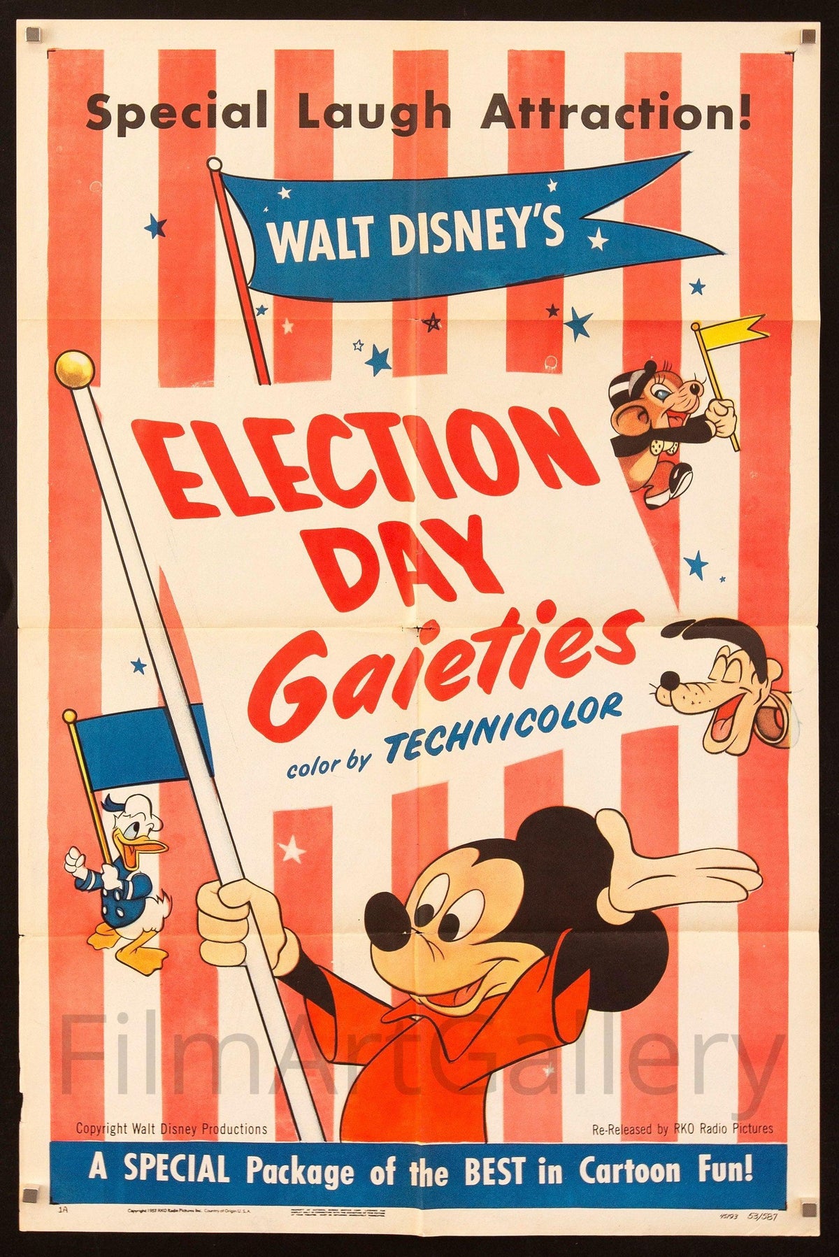 Walt Disney&#39;s Election Day Gaieties 1 Sheet (27x41) Original Vintage Movie Poster