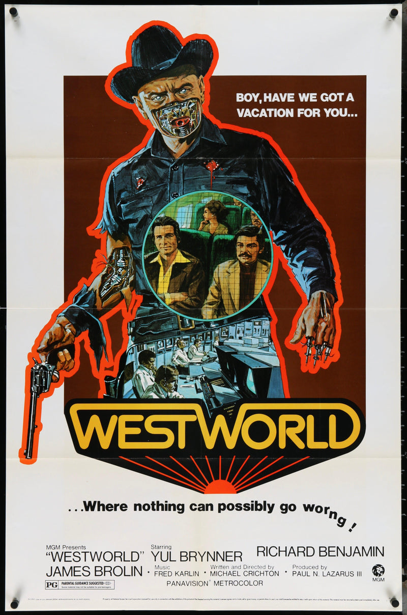Westworld 1 Sheet (27x41) Original Vintage Movie Poster