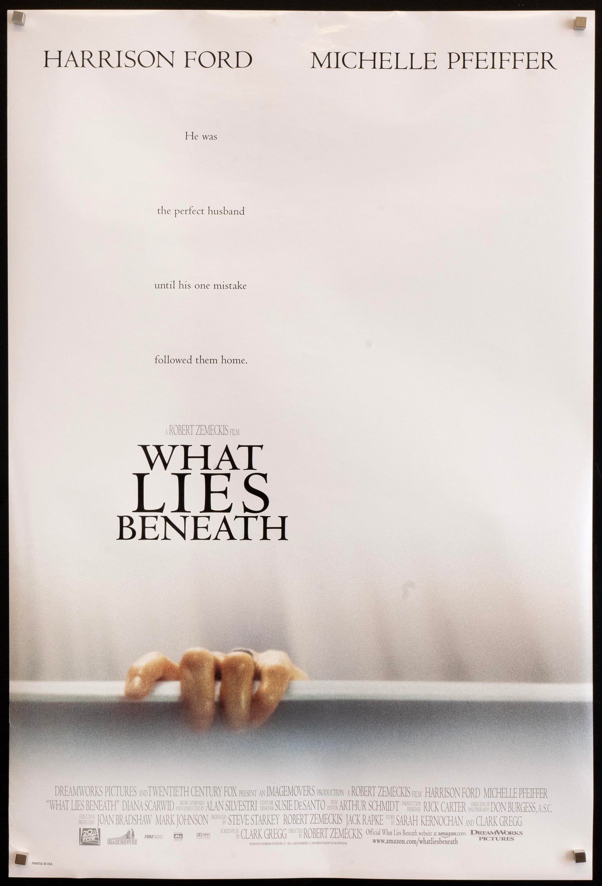 What Lies Beneath 1 Sheet (27x41) Original Vintage Movie Poster