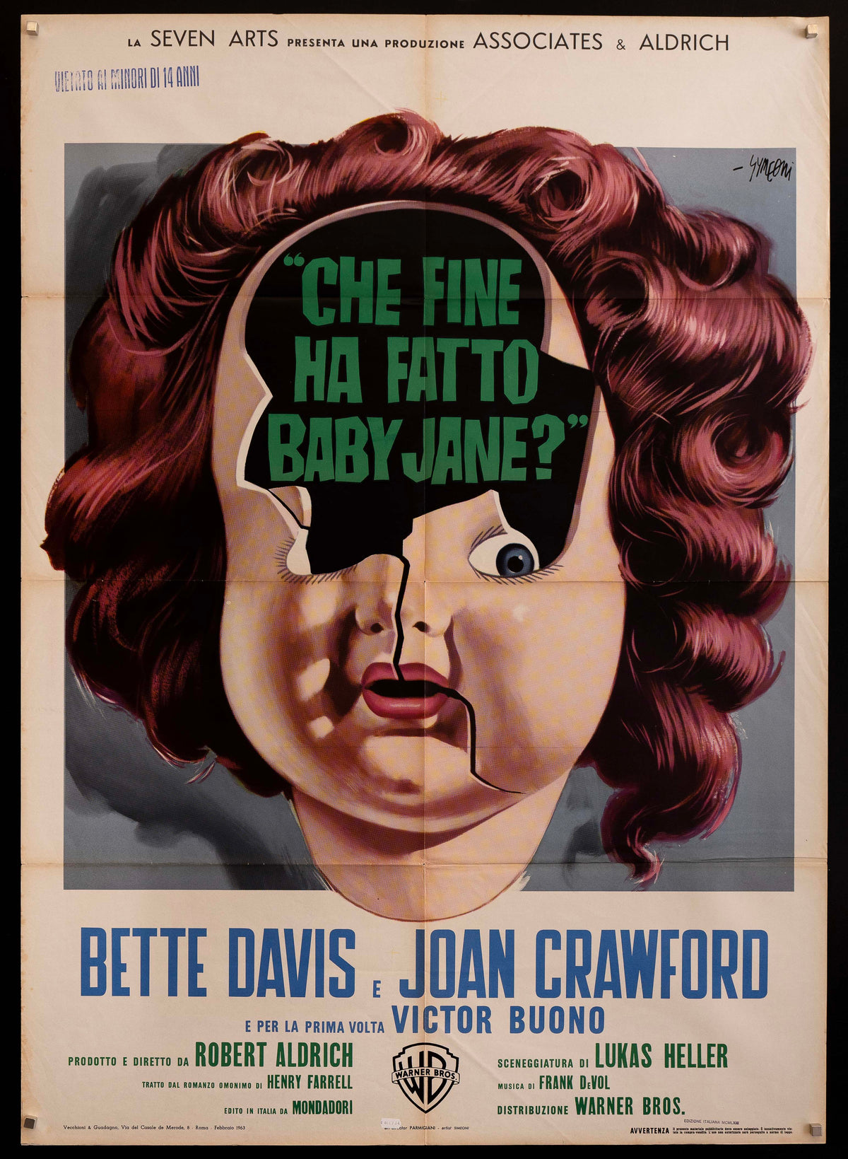 Whatever Happened to Baby Jane? Italian 2 foglio (39x55) Original Vintage Movie Poster