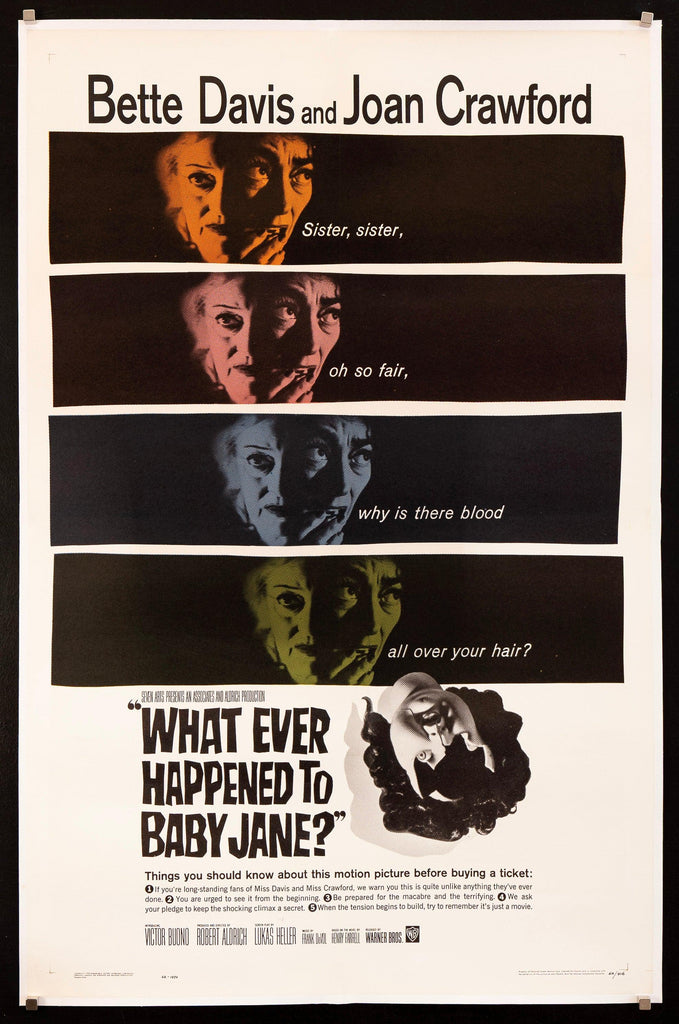 Whatever Happened to Baby Jane? Original Vintage Movie Poster