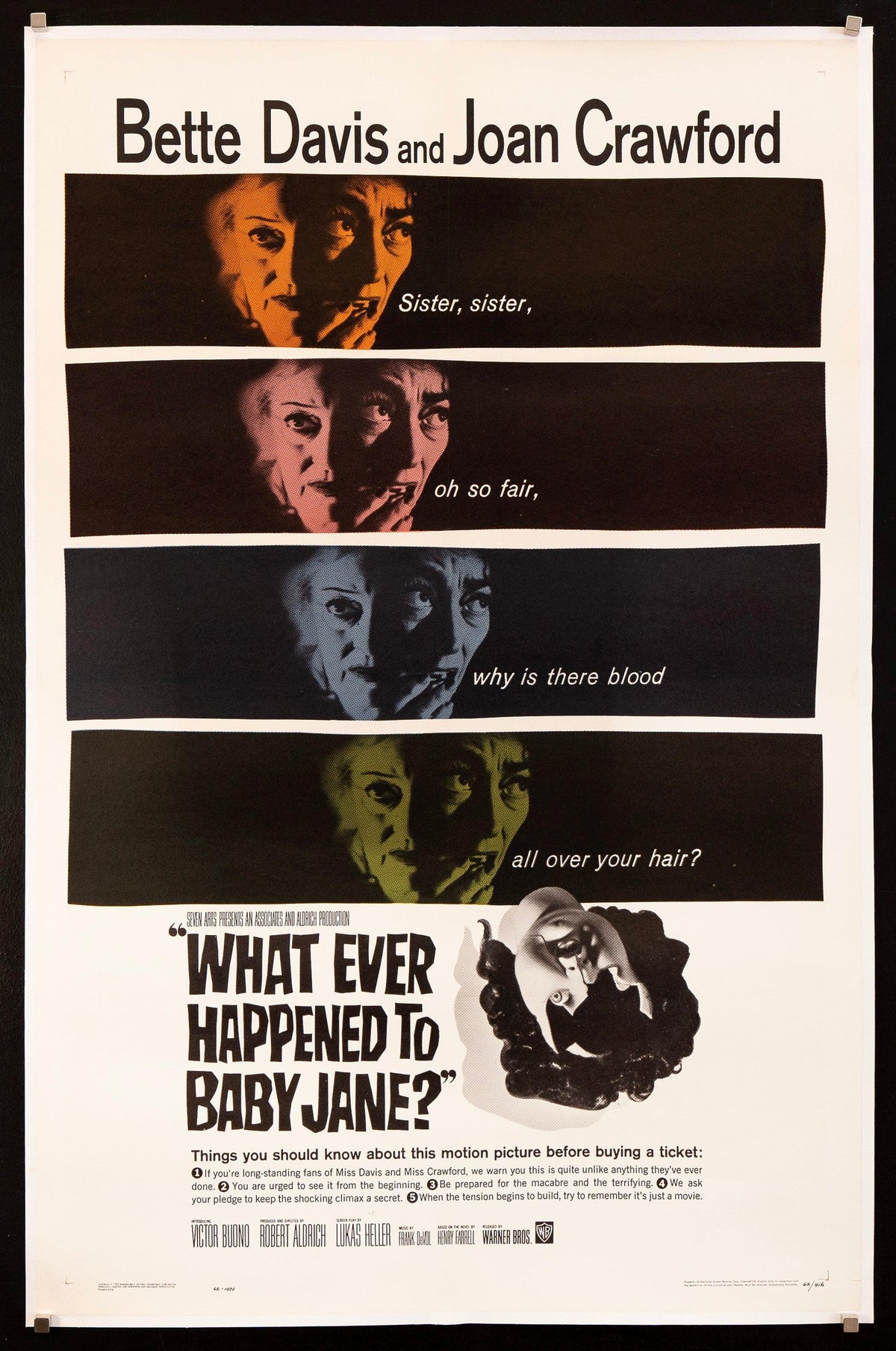 Whatever Happened to Baby Jane? Original Vintage Movie Poster