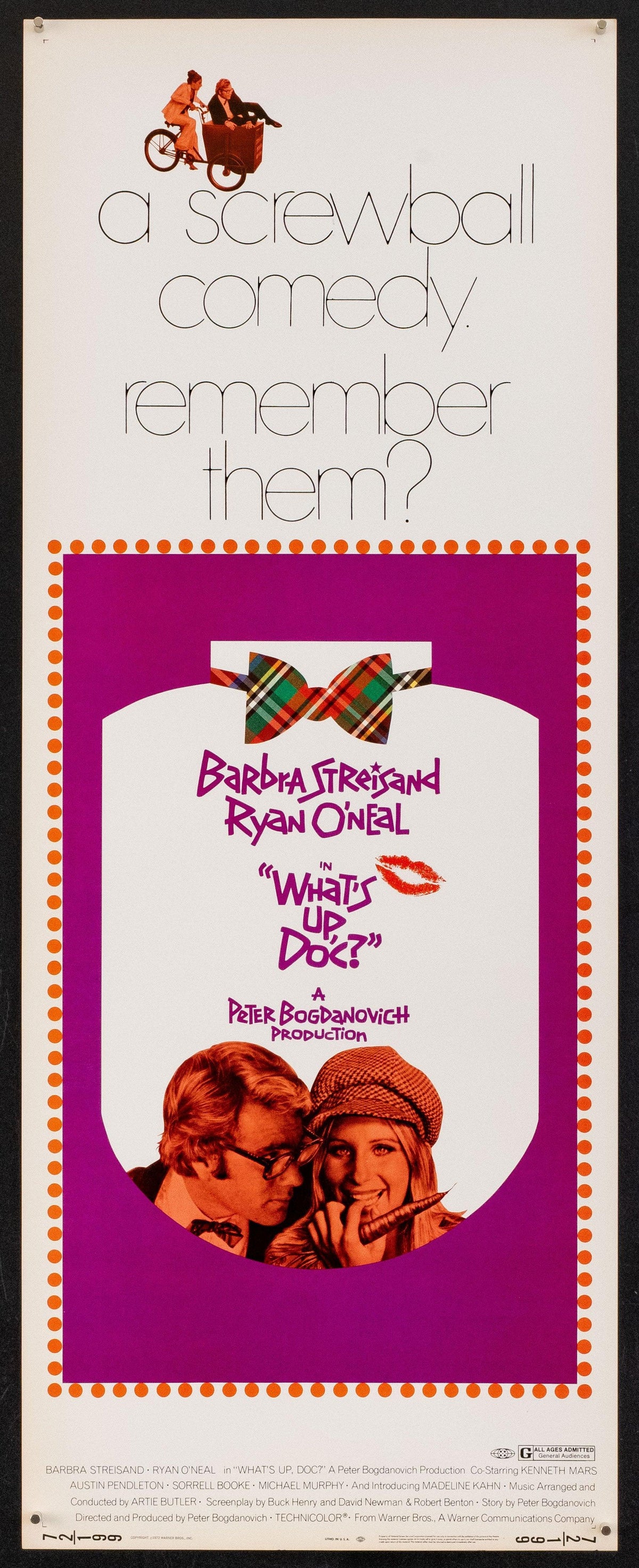 What's Up Doc Original Vintage Movie Poster