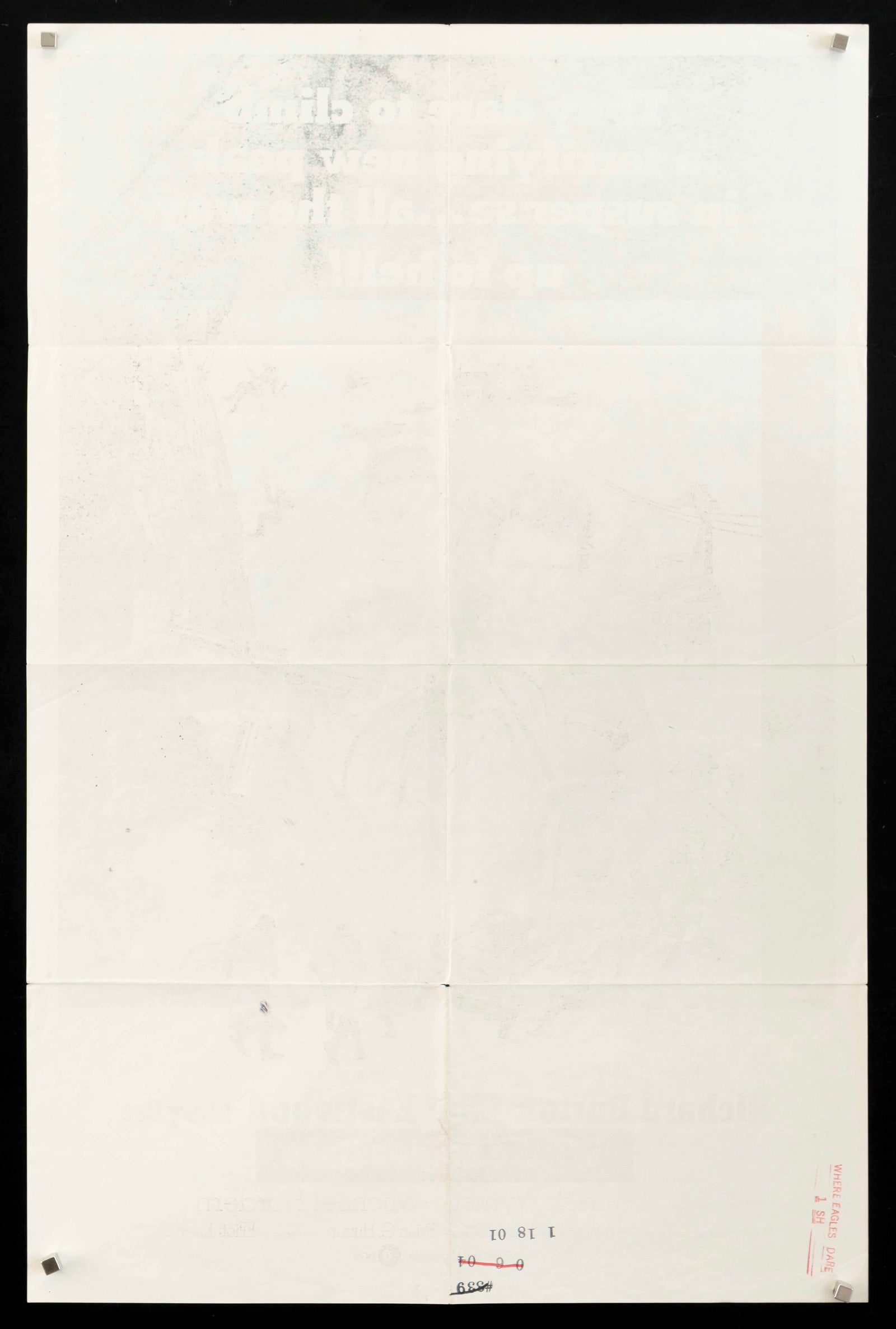 Where Eagles Dare Original Vintage Movie Poster