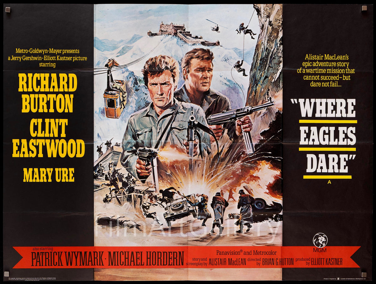 Where Eagles Dare British Quad (30x40) Original Vintage Movie Poster