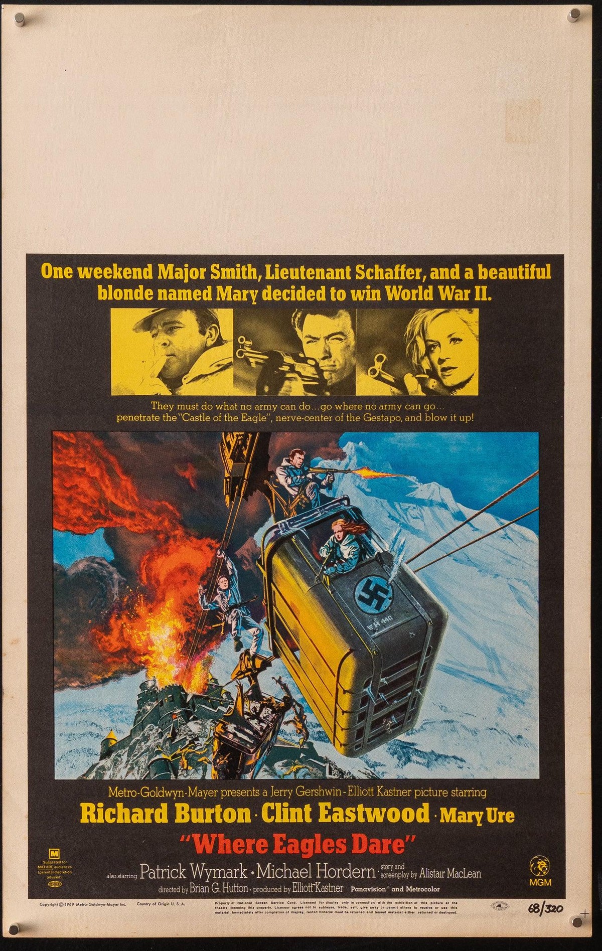 Where Eagles Dare Original Vintage Movie Poster