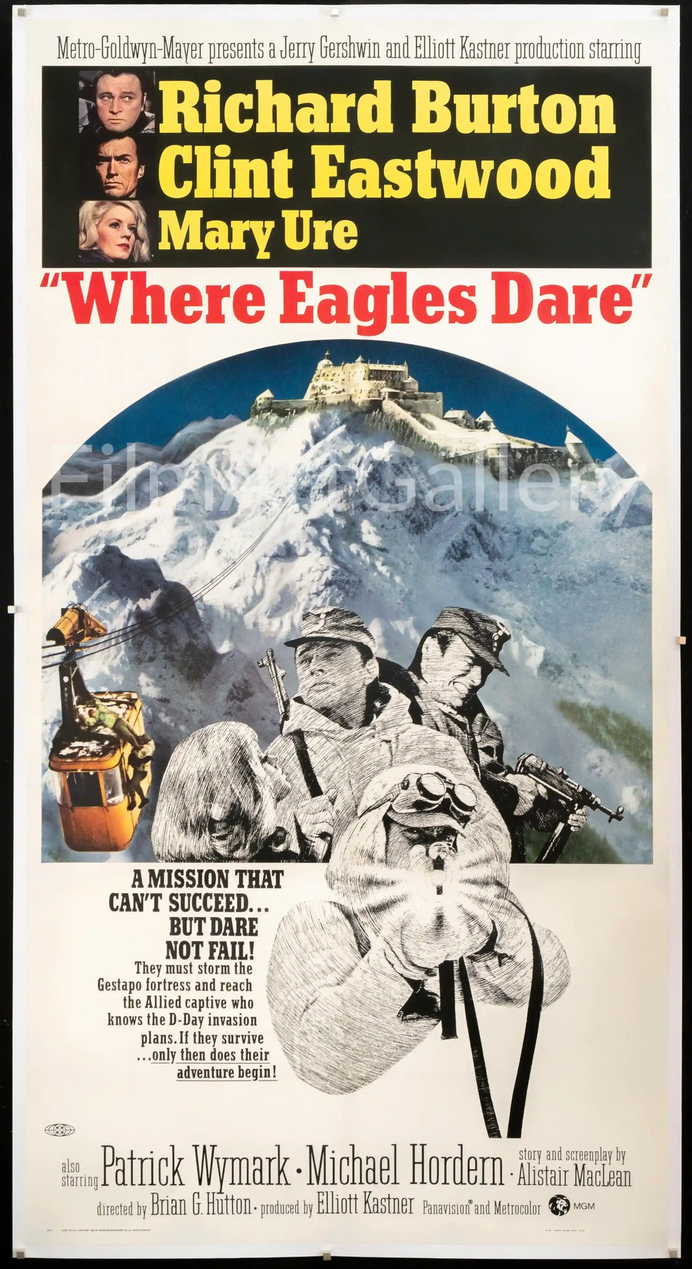 Where Eagles Dare Original Vintage Movie Poster