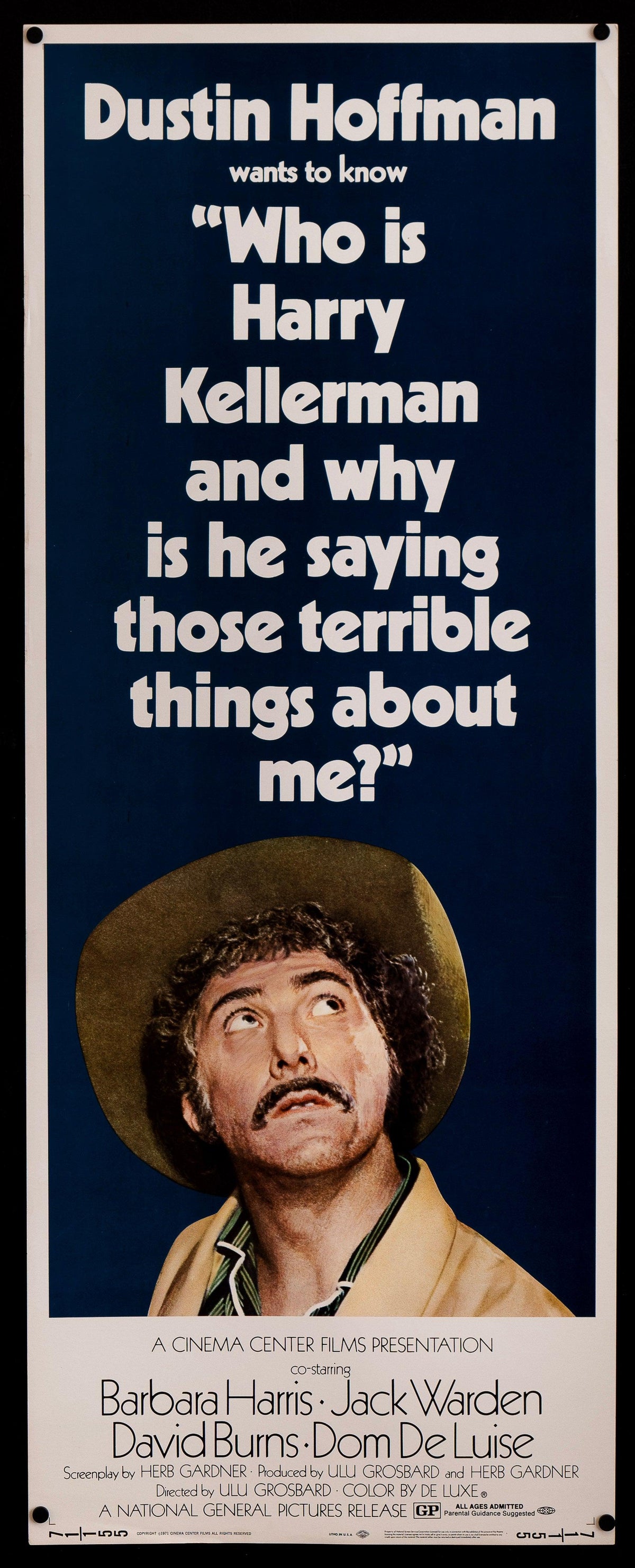 Who Is Harry Kellerman and Why Is He Saying Those Terrible Things About Me? Original Vintage Movie Poster