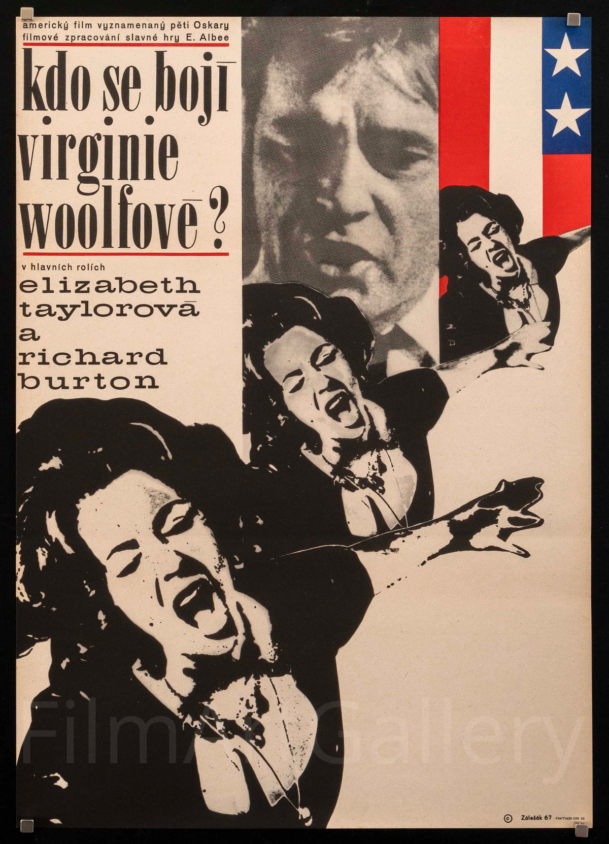 Who&#39;s Afraid of Virginia Woolf Czech (23x33) Original Vintage Movie Poster