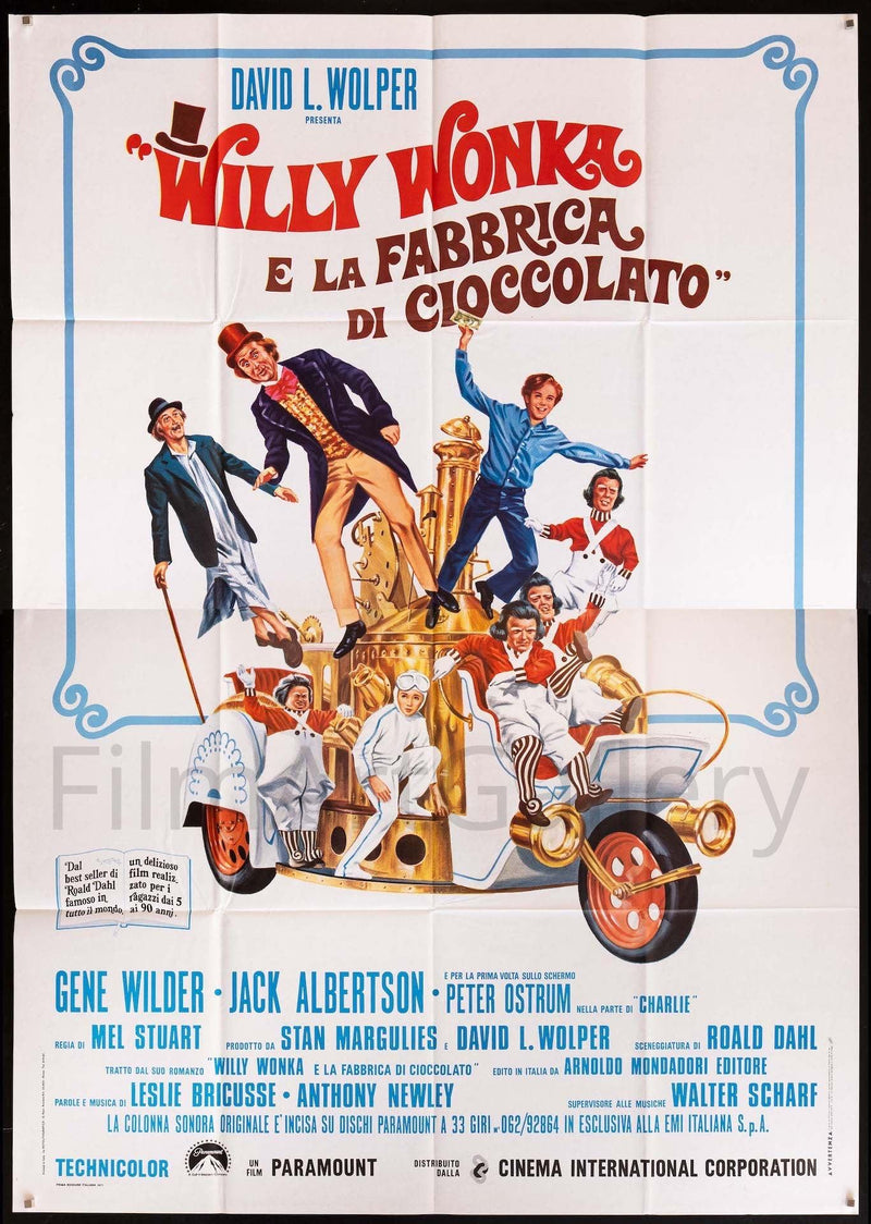 Willy Wonka and the Chocolate Factory Italian 4 foglio (55x78) Original Vintage Movie Poster