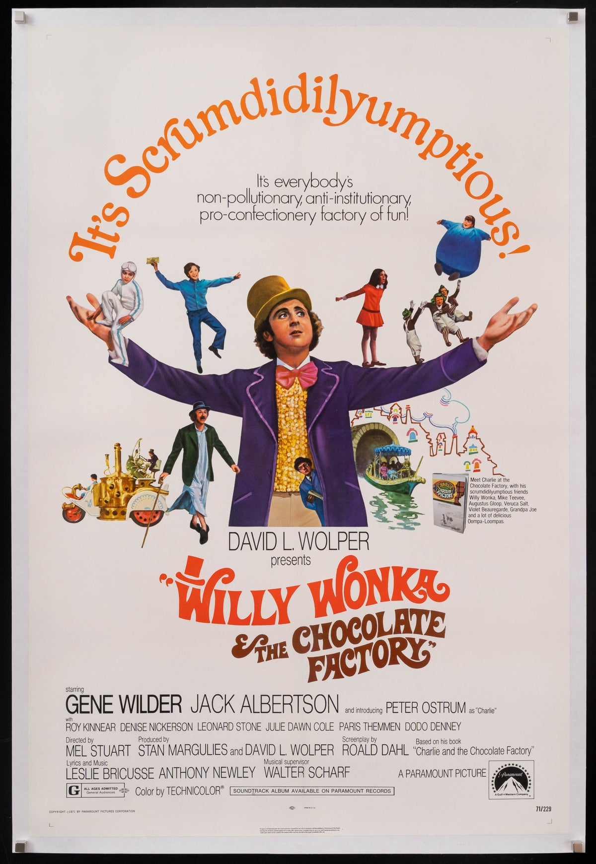 Willy Wonka and the Chocolate Factory Original Vintage Movie Poster