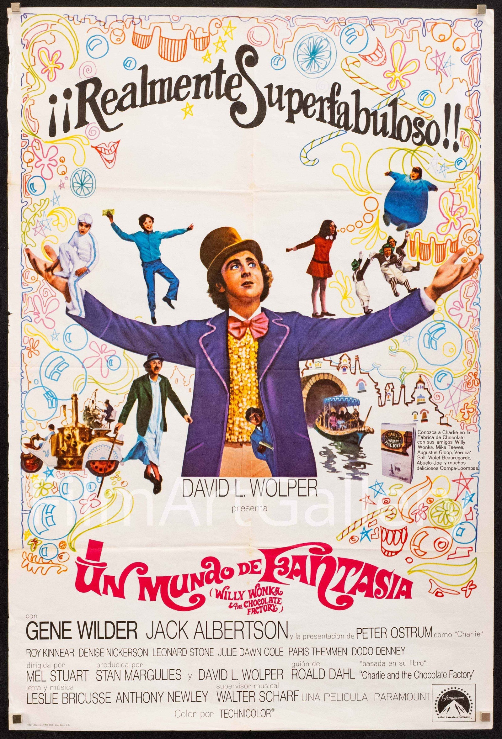 Willy Wonka and the Chocolate Factory Original Vintage Movie Poster